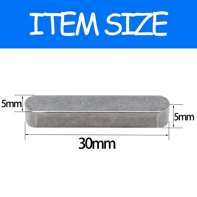APPYU 8Pcs 5 mm x 5 mm x 30 mm Jackshaft Sprocket Key for Coleman BT200X CT200U Trail CT200U-EX CT200U-EXR CK100 SK100 Baja MB165 MB200 196cc 6.5 Hp Tomberlin Firehawk Mini Bikes Go Karts - Image 5